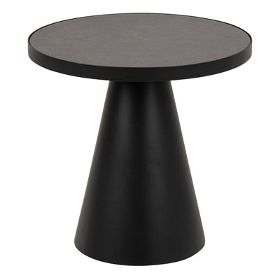 Soli Round Ceramic Coffee Table in Black 45,7x45cm – FTG