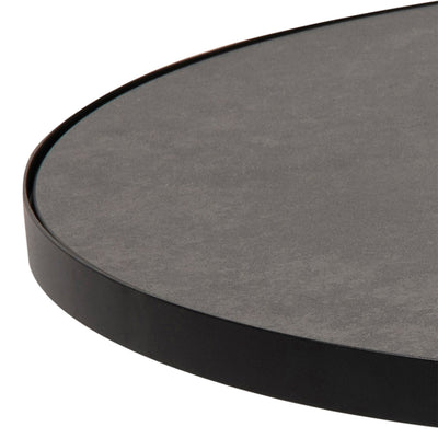 Soli Round Ceramic Coffee Table in Black 65.7x40cm – FTG, view 4