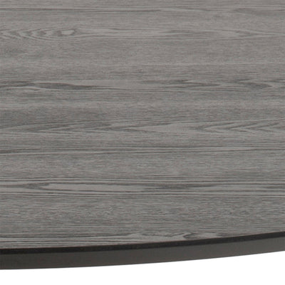 Ibiza Round Dining Table with Black Ash Top and Matt Black Base – FTG, view 7