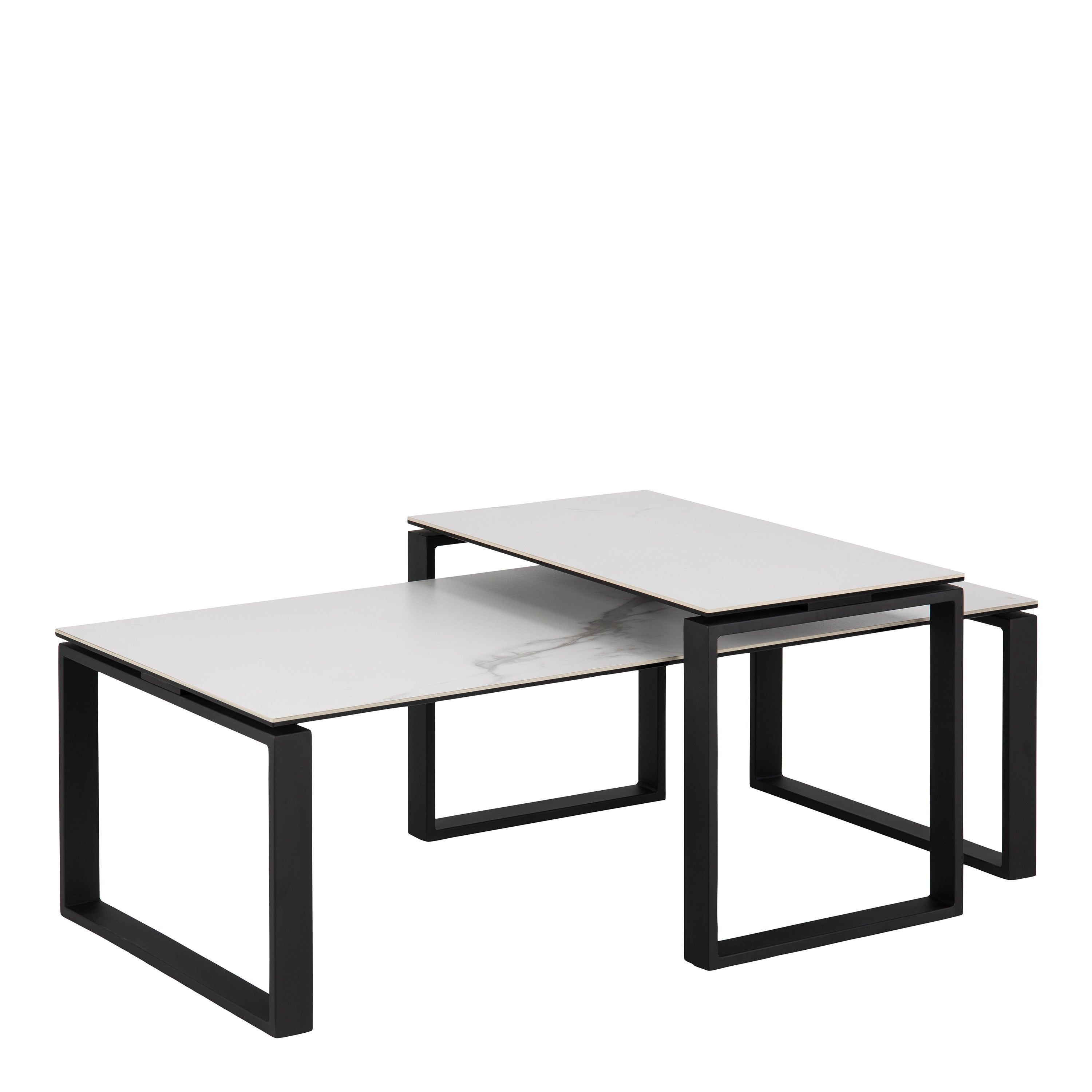 Katrine Coffee Table Set with White Ceramic Akranes Top – FTG