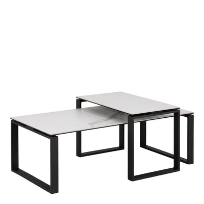 Katrine Coffee Table Set with White Ceramic Akranes Top – FTG