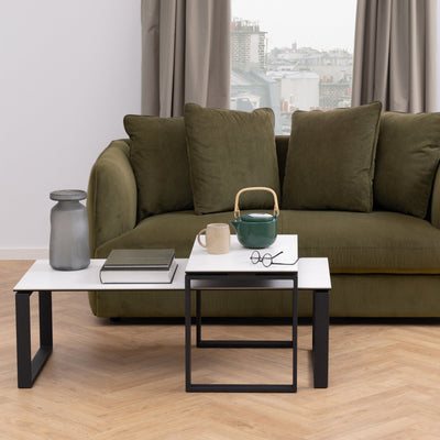 Katrine Coffee Table Set with White Ceramic Akranes Top – FTG, view 3