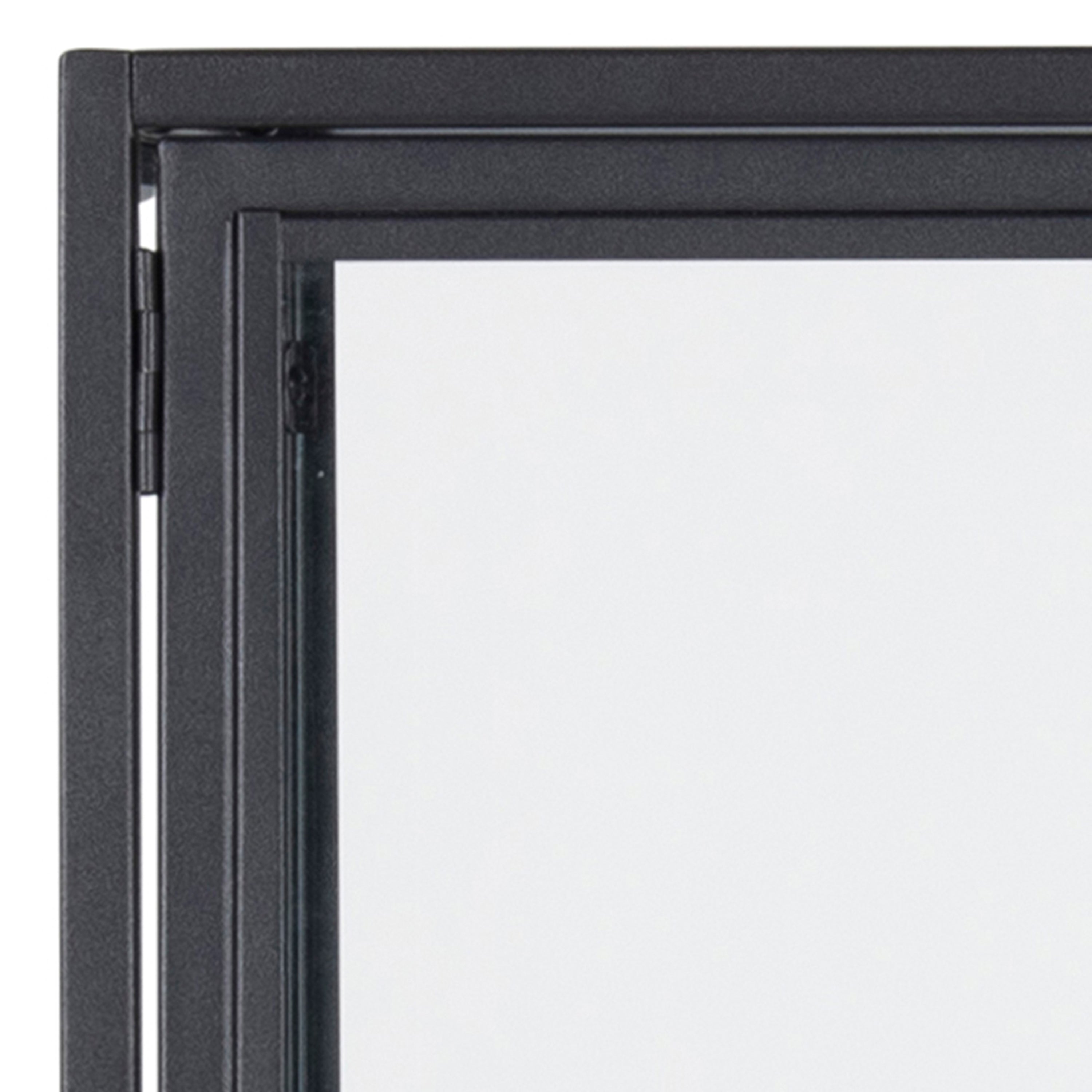 Seaford 2 Glass Door Display Cabinet in Black – FTG, view 8