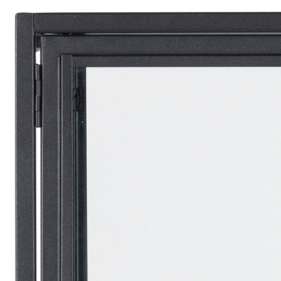 Seaford 2 Glass Door Display Cabinet in Black – FTG, view 8