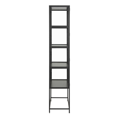 Seaford Tall Black Metal 2 Door Display Cabinet – FTG, view 3