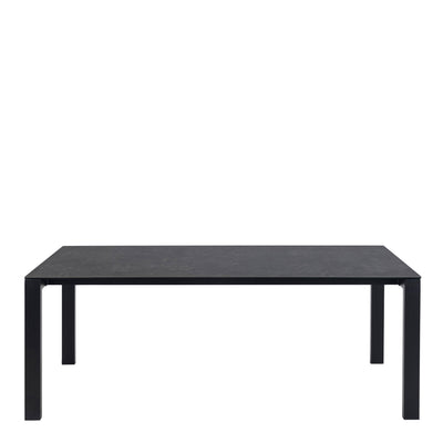 Brentford Matt Black Ceramic Dining Table – FTG, view 2