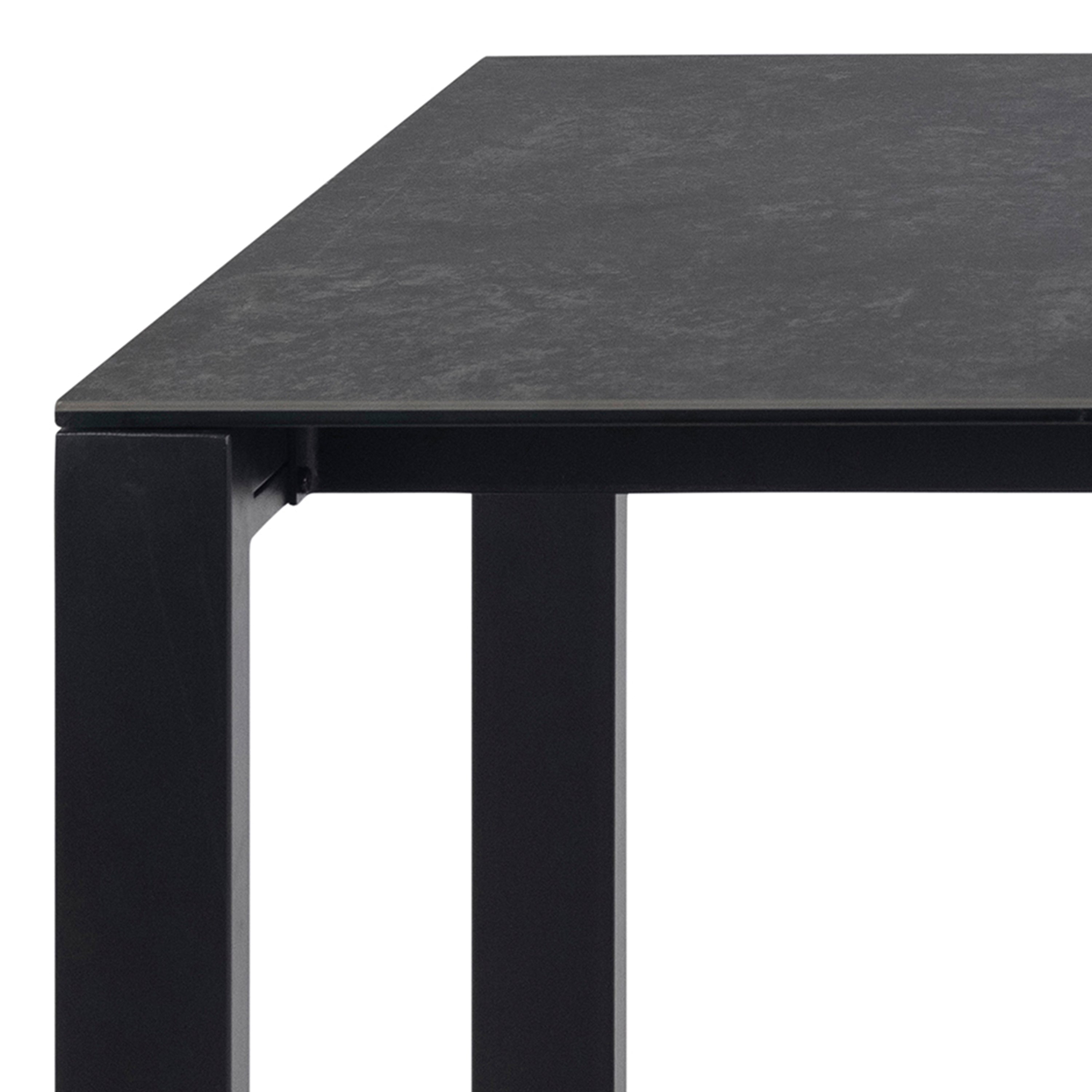 Brentford Matt Black Ceramic Dining Table – FTG, view 5