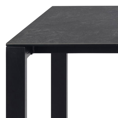 Brentford Matt Black Ceramic Dining Table – FTG, view 5