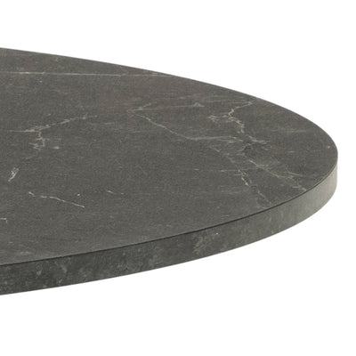 Ibiza Round Dining Table with Black Top and Matt Black Base – FTG, view 3