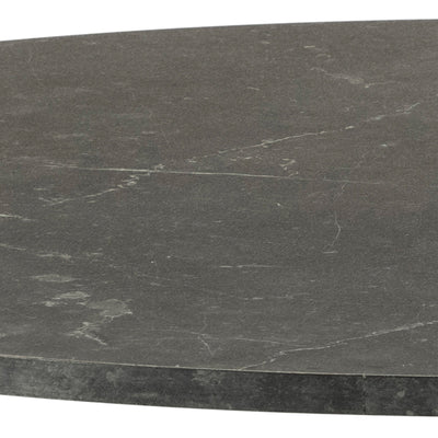 Ibiza Round Dining Table with Black Top and Matt Black Base – FTG, view 4