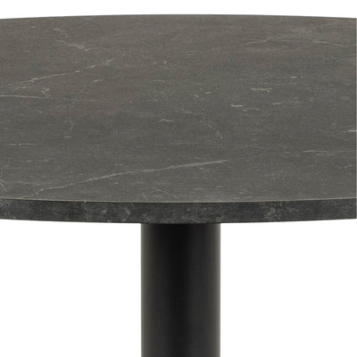 Ibiza Round Dining Table with Black Top and Matt Black Base – FTG, view 5