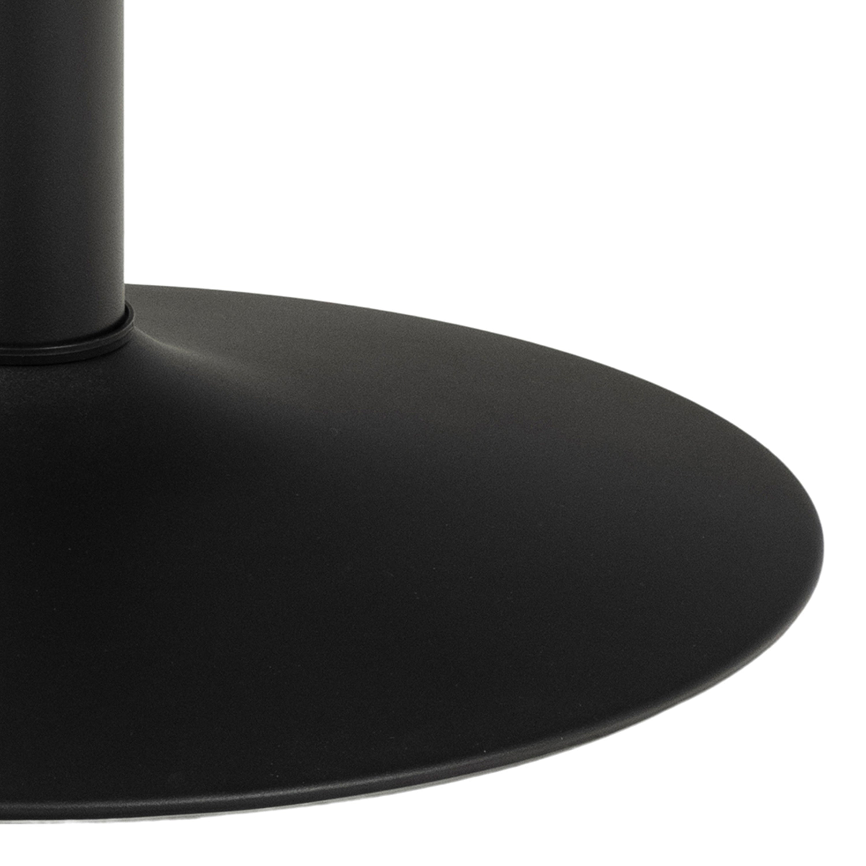 Ibiza Round Dining Table with Black Top and Matt Black Base – FTG, view 6