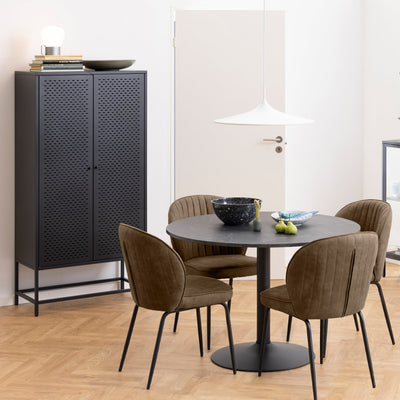 Newcastle 2 Door Cabinet in Matt Black – FTG, view 5