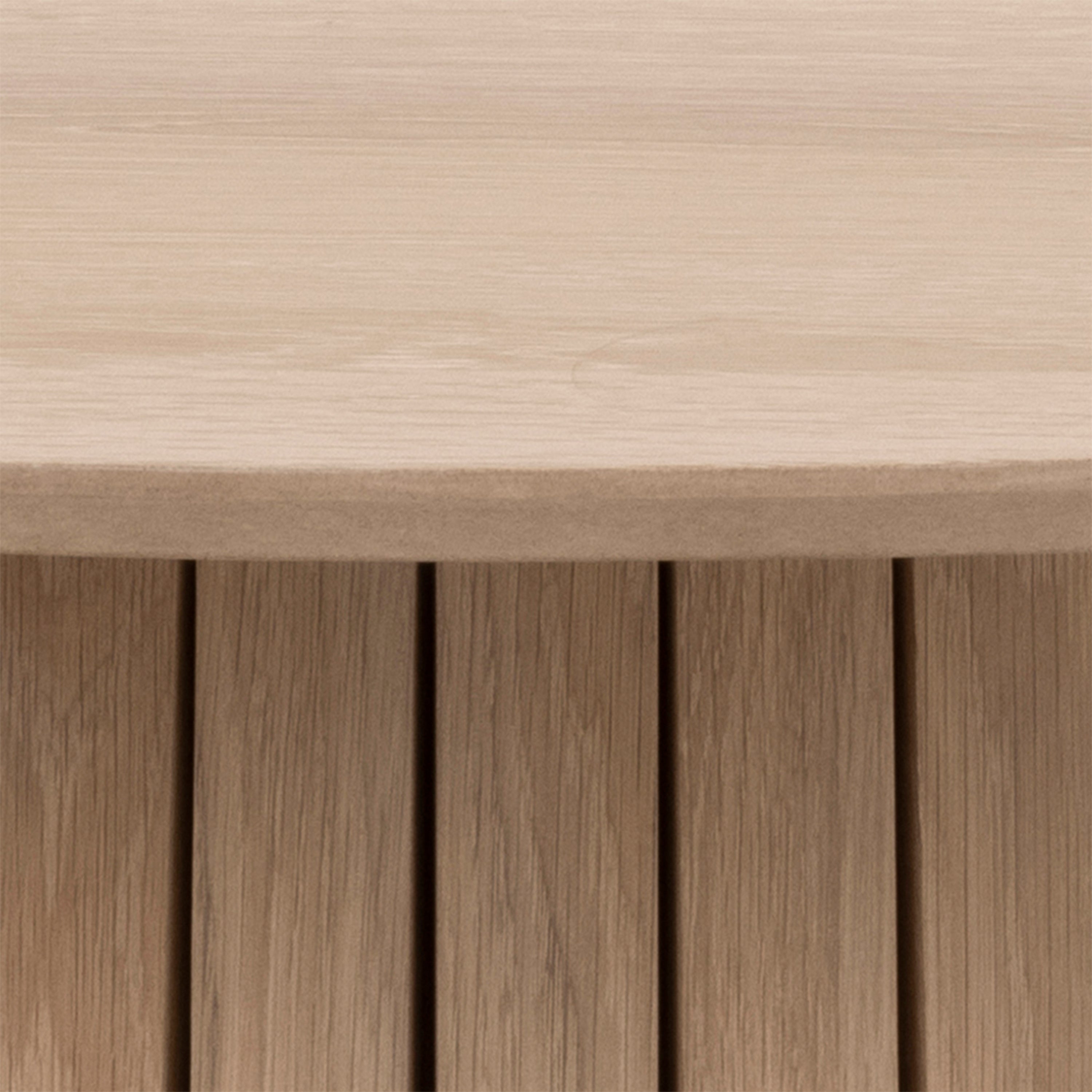 Christo Round Dining Table in White Oak – FTG, view 10