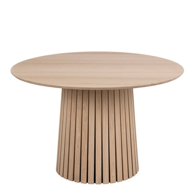 Christo Round Dining Table in White Oak – FTG, view 2