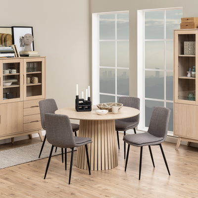 Christo Round Dining Table in White Oak – FTG, view 6