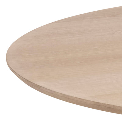 Christo Round Dining Table in White Oak – FTG, view 8