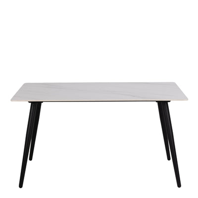 Wicklow Ceramic Dining Table in White – FTG, view 2