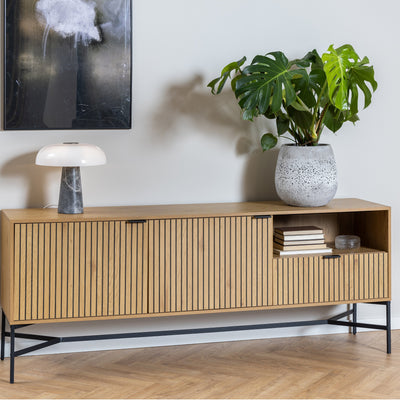 Jaipur Sideboard with  2 Doors and 1 Drawer in Wild Oak – FTG, view 6
