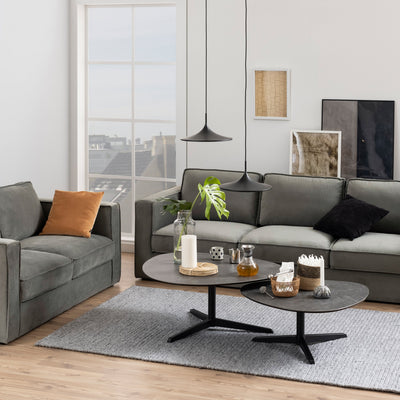 Barnsley Black Ceramic Coffee Table 100x95x41 cm – FTG, view 3
