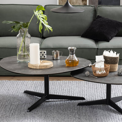 Barnsley Black Ceramic Coffee Table 100x95x41 cm – FTG, view 4