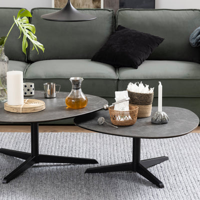 Barnsley Black Ceramic Coffee Table 84x77x34 cm – FTG, view 4