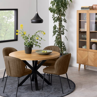 Heaven Dining Table in Oak with Black Legs – FTG, view 3