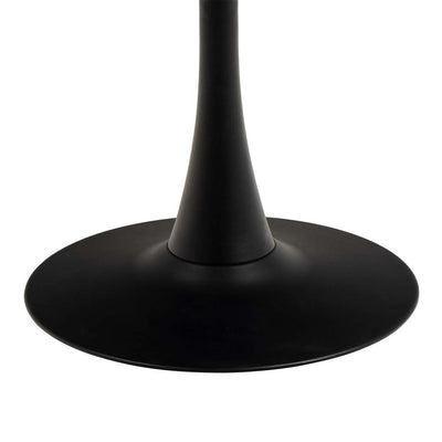 Malta Ceramic Round Dining Table in Black 90x75cm – FTG, view 8