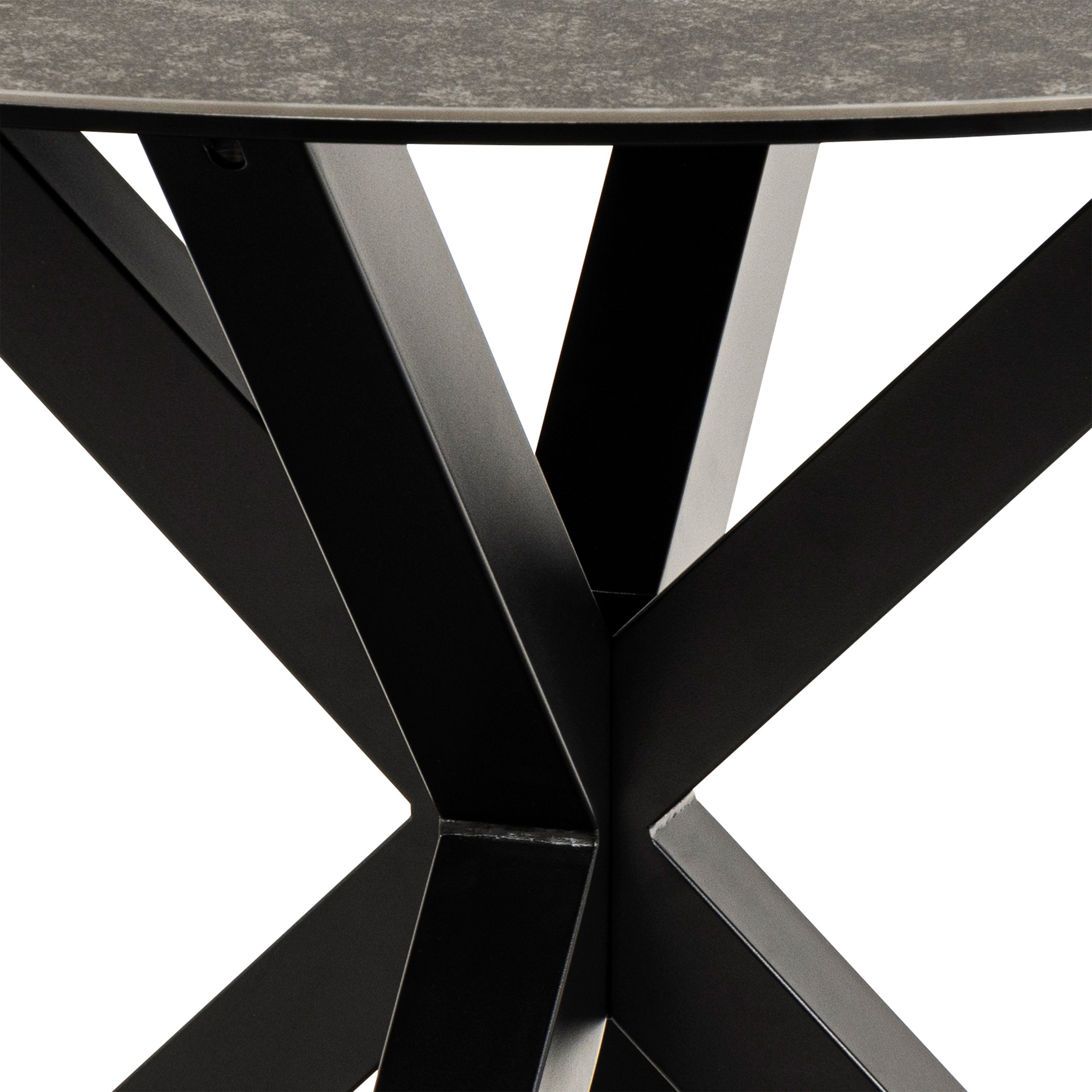 Heaven Round Dining Table with Ceramic Black Top – FTG, view 6