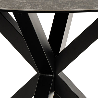 Heaven Round Dining Table with Ceramic Black Top – FTG, view 6