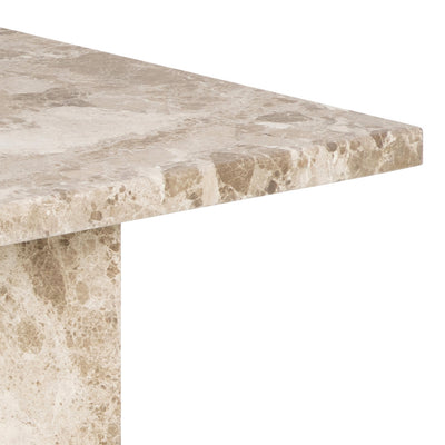 Vega Rectangular Coffee Table with Brown Marble Top 140cm – FTG, view 6