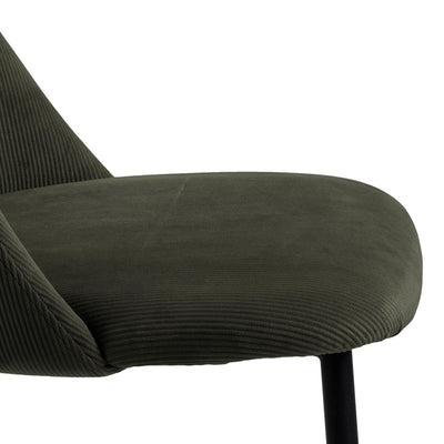 Yale Dining Table in Oak Included 4 Ines Dining chair in Olive Green – FTG, view 10