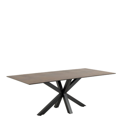 Heaven Dining Table with Ceramic Rusty Brown Top 200cm – FTG