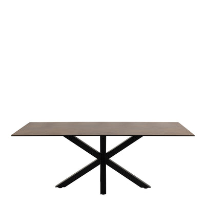 Heaven Dining Table with Ceramic Rusty Brown Top 200cm – FTG, view 2