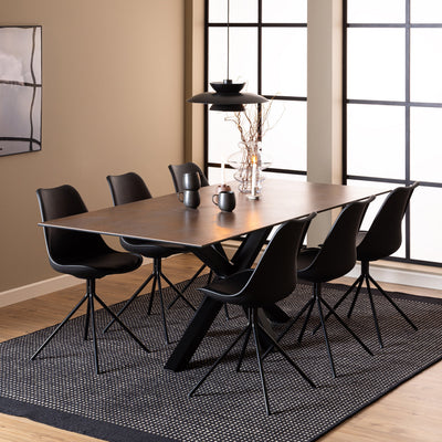 Heaven Dining Table with Ceramic Rusty Brown Top 200cm – FTG, view 3