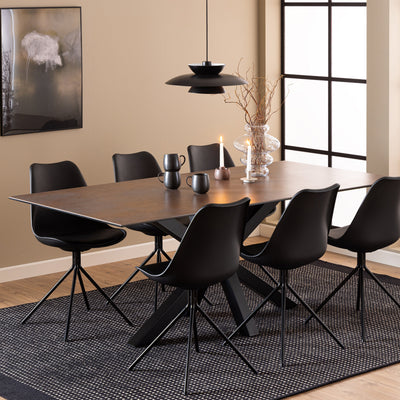 Heaven Dining Table with Ceramic Rusty Brown Top 200cm – FTG, view 4