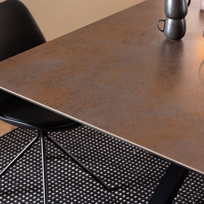 Heaven Dining Table with Ceramic Rusty Brown Top 200cm – FTG, view 5