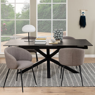 Heaven Extendable Dining Table with Ceramic Black Top 200cm – FTG, view 4