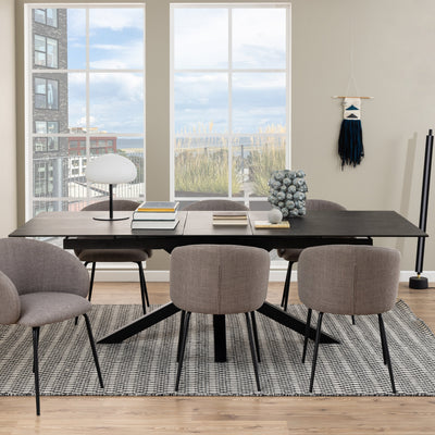 Heaven Extendable Dining Table with Ceramic Black Top 200cm – FTG, view 6