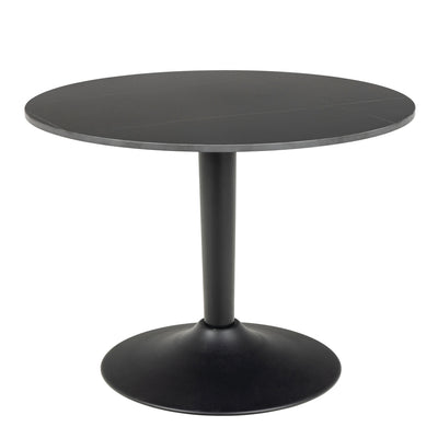 Malta Ceramic Round Coffee Table in Matt black 60x45cm – FTG