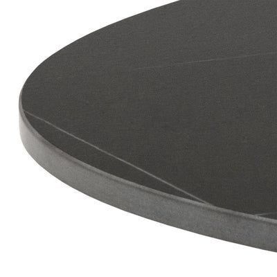 Malta Ceramic Round Coffee Table in Matt black 60x45cm – FTG, view 4