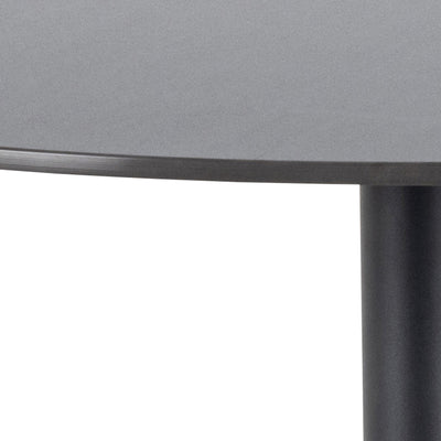 Malta Ceramic Round Bar Table in Matt Black – FTG, view 7