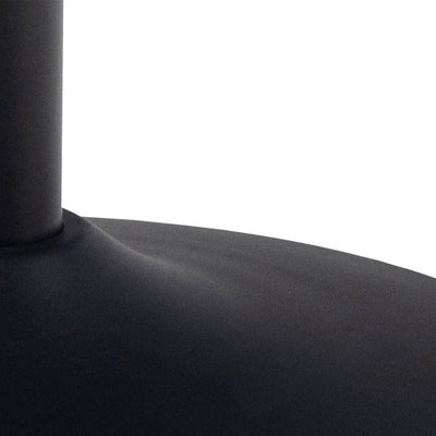 Malta Ceramic Round Bar Table in Matt Black – FTG, view 8