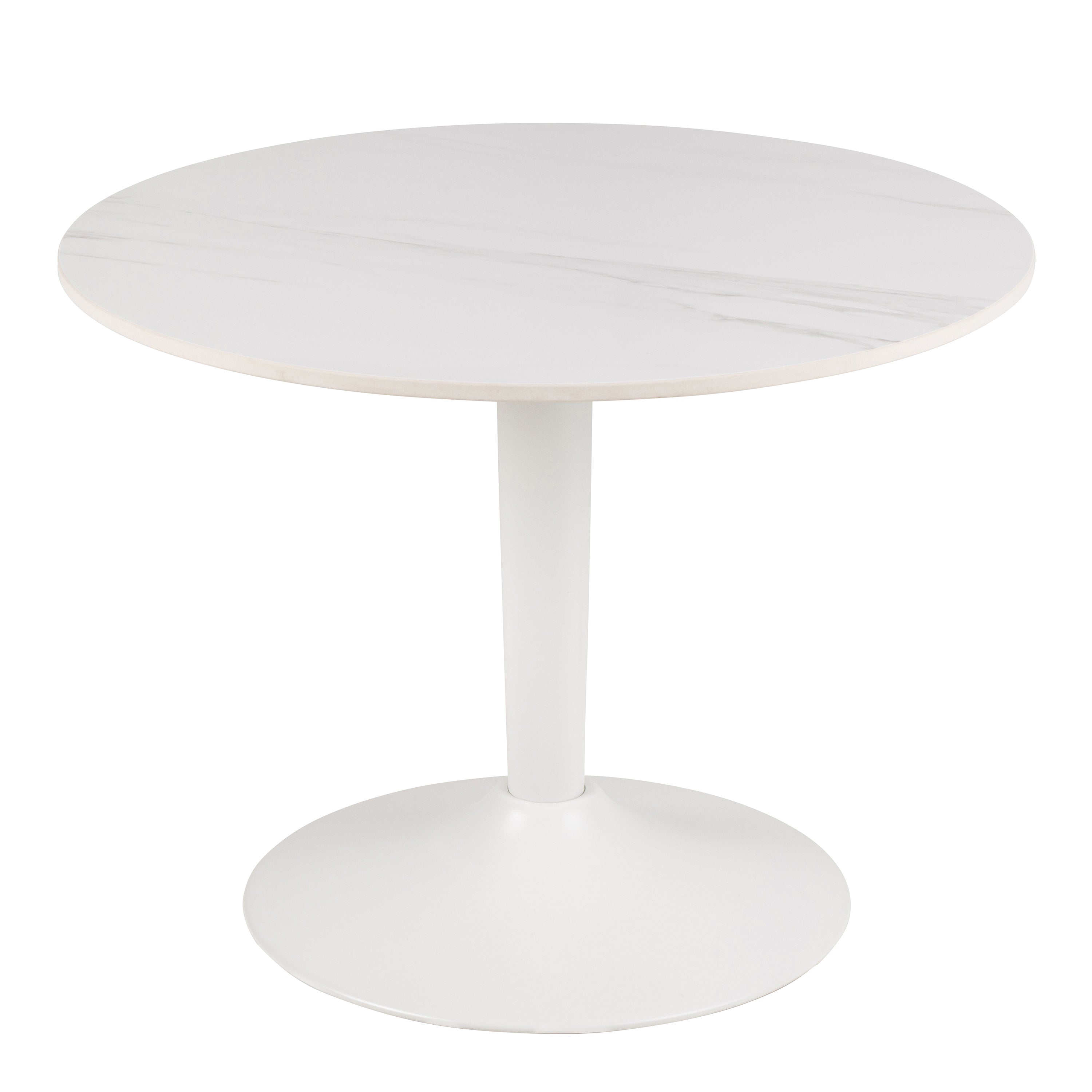 Malta Ceramic Round Coffee Table in White 60x45cm – FTG