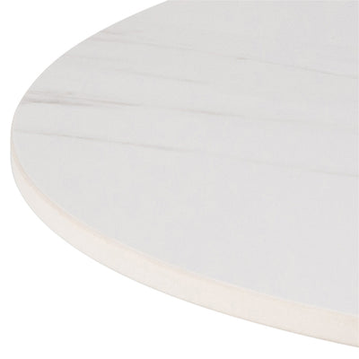 Malta Ceramic Round Coffee Table in White 60x45cm – FTG, view 4