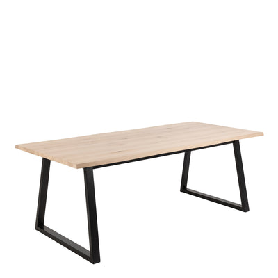 Malika Dining Table in White Oak and Black – FTG