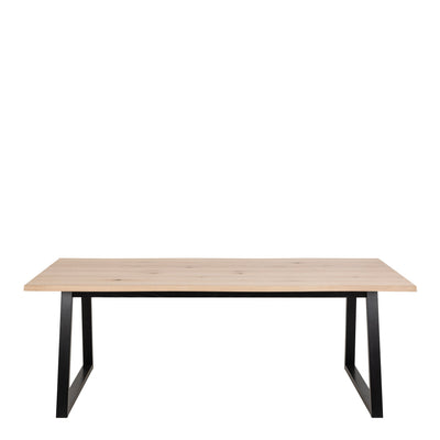 Malika Dining Table in White Oak and Black – FTG, view 2