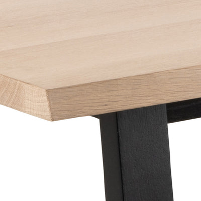 Malika Dining Table in White Oak and Black – FTG, view 5