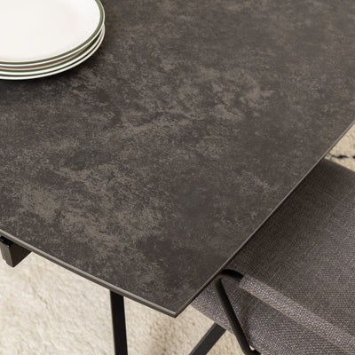 Blackburn Black Ceramic Dining Table – FTG, view 10