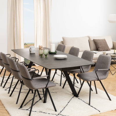 Blackburn Black Ceramic Dining Table – FTG, view 4